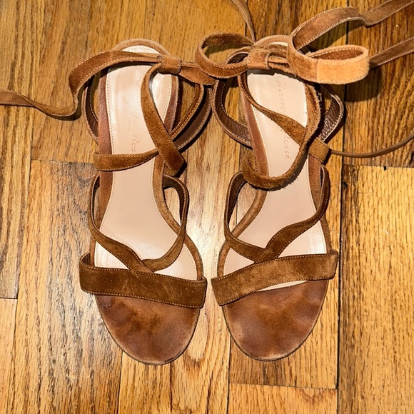Gianvito Rossi Janis 60 lcae-up sandals with block heel - brown - Picture 2 of 7